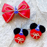 Sorcerer Mouse Pom Pom Earrings