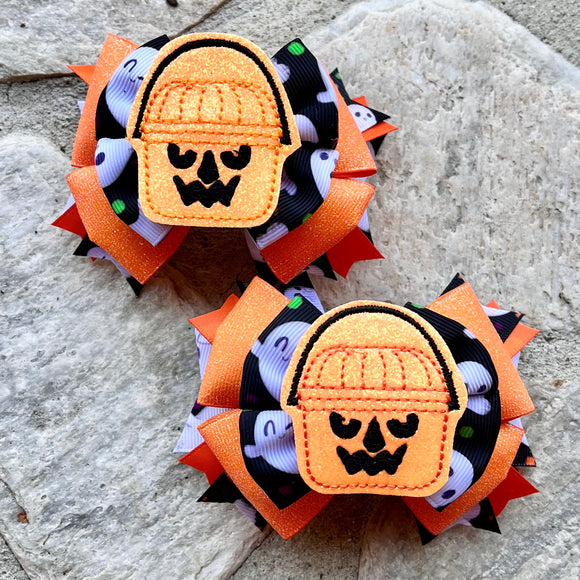 Boo! Bucket  Mini Bow Set