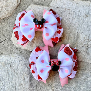 Valentines Mouse Love Mini Bow Set